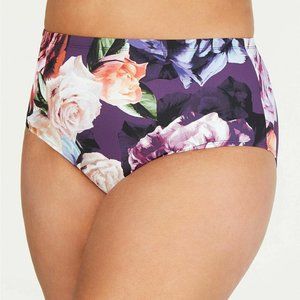 *** La Blanca Bloom Field High-Waisted Hipster Bottom Plus size 22W NWT